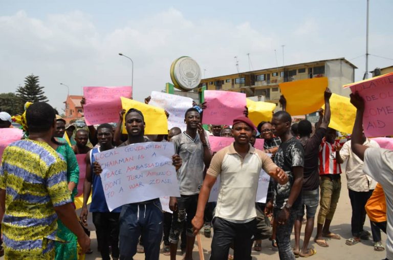 Traders protest against proposed demolition, takeover of market