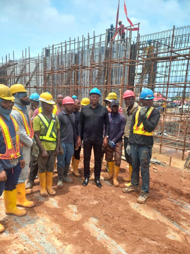PHOTO SPEAK: Okowa’s SSA on Local Content visits Koka fly-over bridge construction site