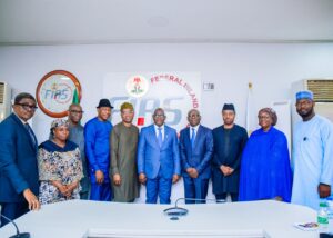 Executive Chairman, FIRS, Muhammad Nami with members of the management of NLNG, led by the Deputy Managing Director, NLNG, Mr. Olalekan Ogunleye at the ceremony to handover the Tax Credit Certificate for the construction of the Bonny - Bodo Road and Bridge, Rivers State, to NLNG. August 18, 2022.
