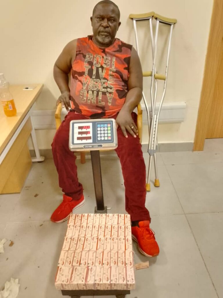 Physically challenged man arrested at Lagos airport for alleged drug trafficking