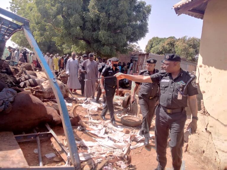 Eighteen passengers, 16 Cow perish in Kebbi accident as police boss visits scene