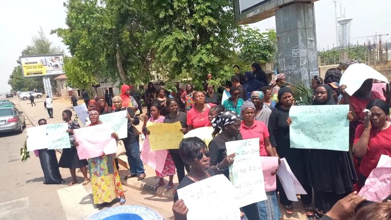 Women Storm National Collation Centre, Protest Against INEC, Threaten to Go Naked