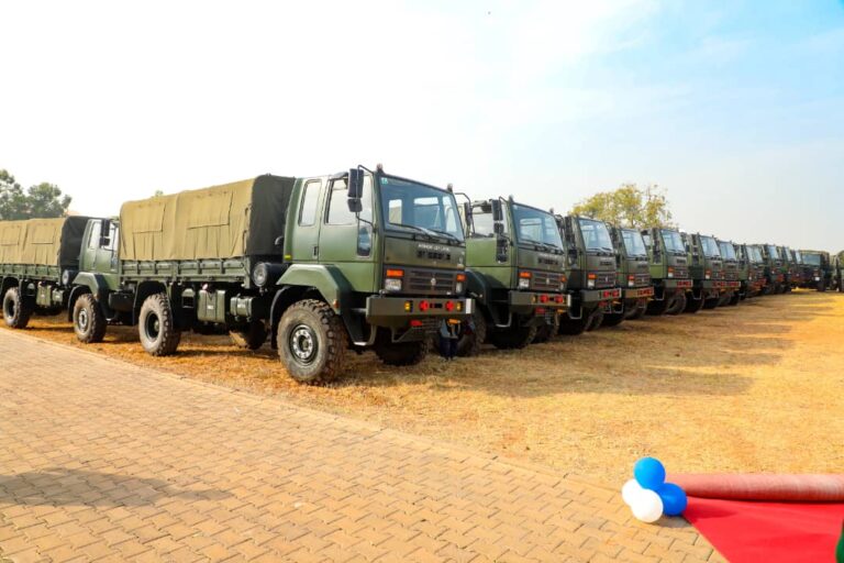 PMB harps on peace and stability, launches 700 troops carrying Trucks