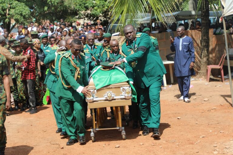 Remains of Late Brigadier General Ochagwuba laid to rest in Otukpo, as COAS, Senior Officers pay glowing tribute