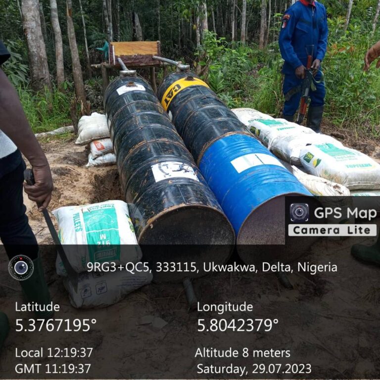 ANTI OIL THEFT OPERATIONS: COMBINED TROOPS CLAMP DOWN MAJOR ILLEGAL OIL REFINING SITE IN UGHELLI SOUTH