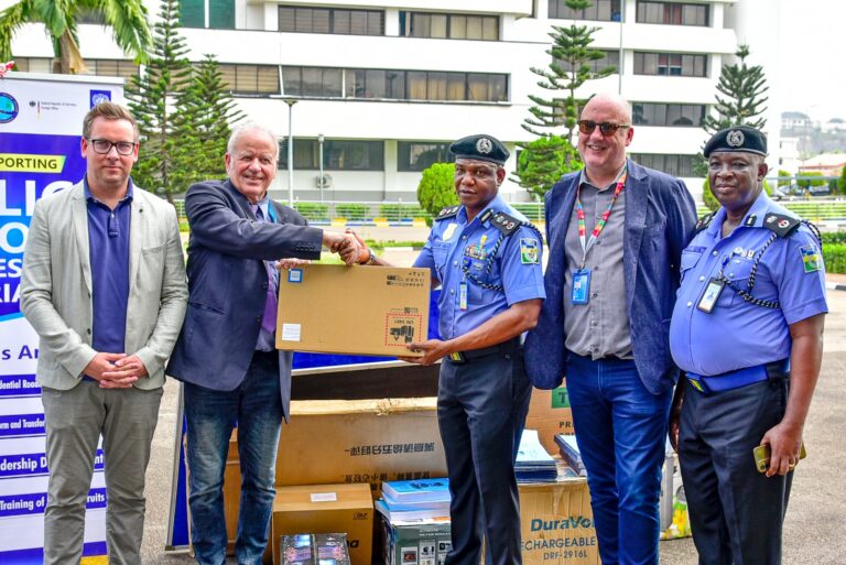 DIG Mba receives donated equipment from GS-F, UNDP, for police colleges