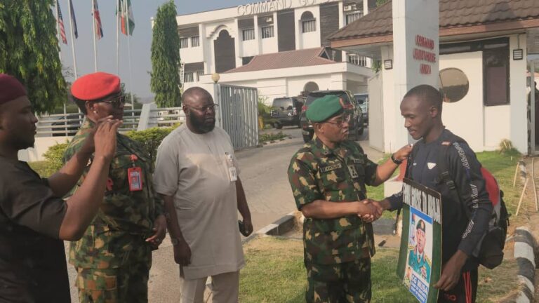 Young man treks from Gombe to Abuja in honour of CDS’s giant strides in military leadership