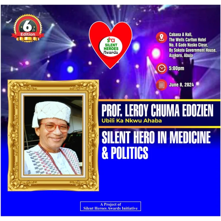 Professor Leroy Edozien Set For Highly Coveted Silent Heroes Awards