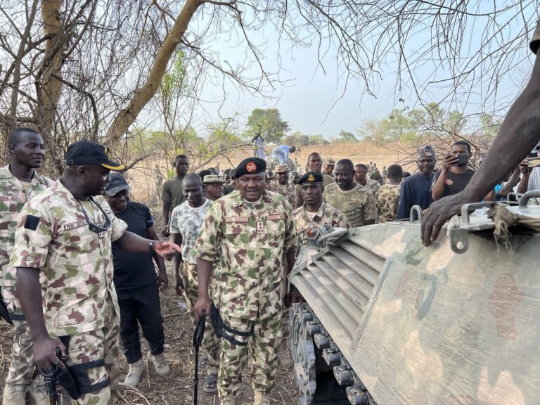 GOC visit frontline troops in Sambisa Forest, laud them for decimating 21 terrorists and rescuing 386 civilians