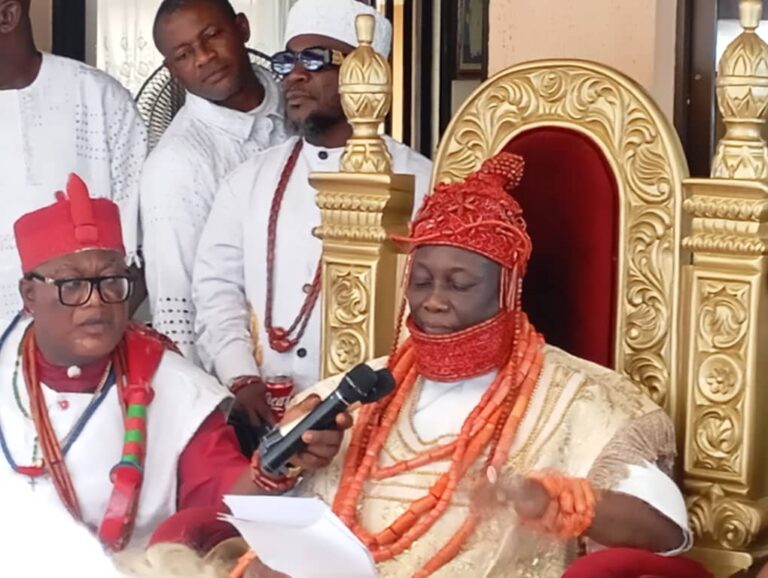 Prof. Azinge ascends the throne as the 14th Asagba of Asaba