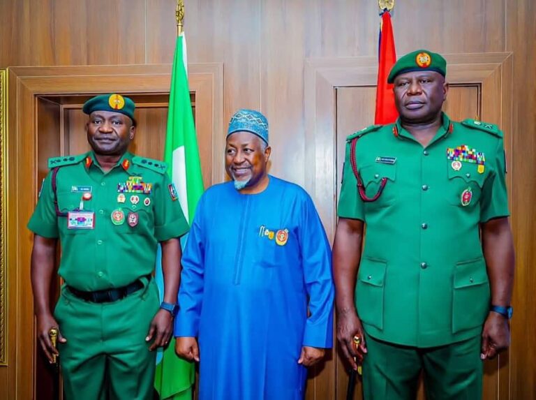 New Acting COAS Visits Defence Minister, Abubakar Badaru