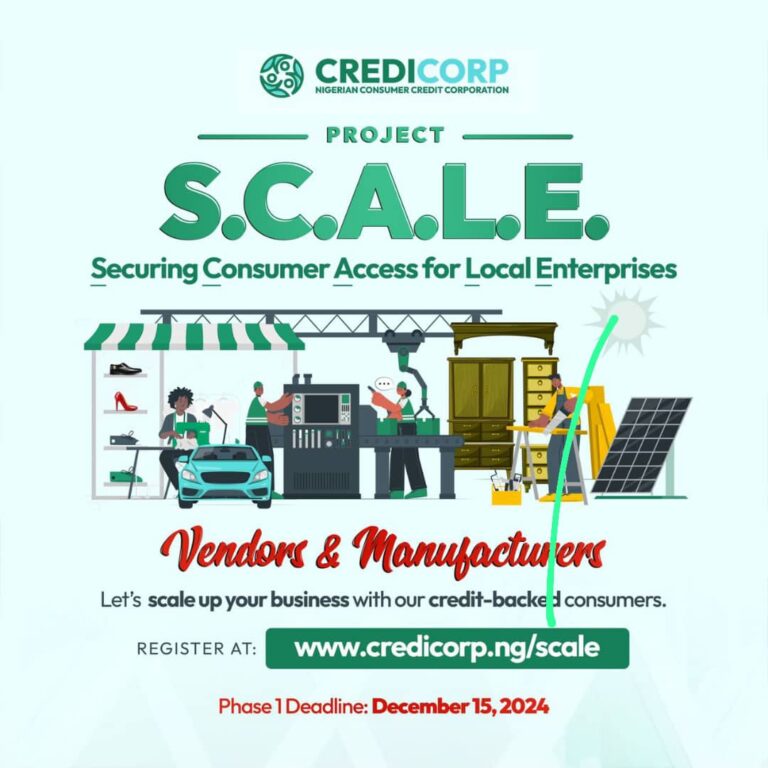 CREDICORP Kicks Off ‘S.C.A.L.E.’ Programme, Channeling Consumer Credit Beneficiaries to Local Vendors, Manufacturers