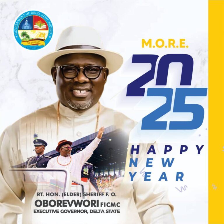 Expect More in 2025, Oborevwori Tells Deltans in New Year Message